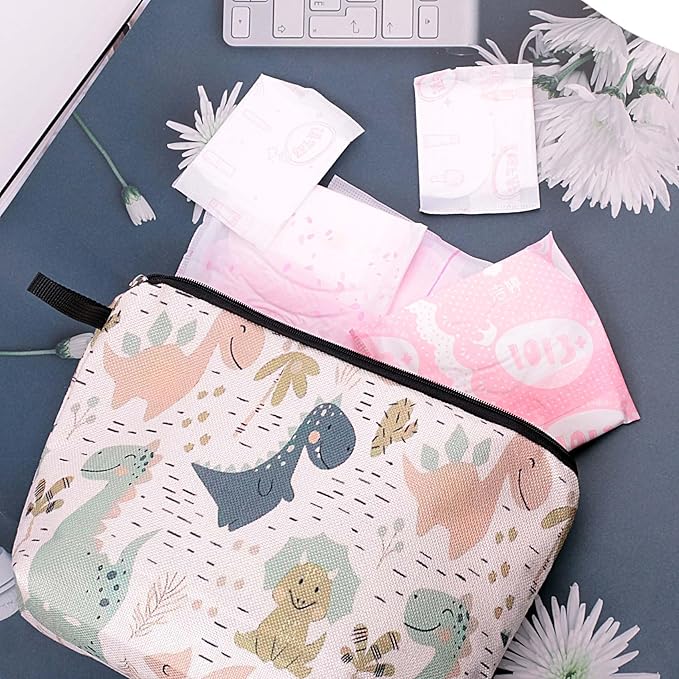 Pebarmnt Cute Animal Lovers Gifts Dinosaur Cosmetic Bag Makeup Pouch with Zipper (dinosaur)