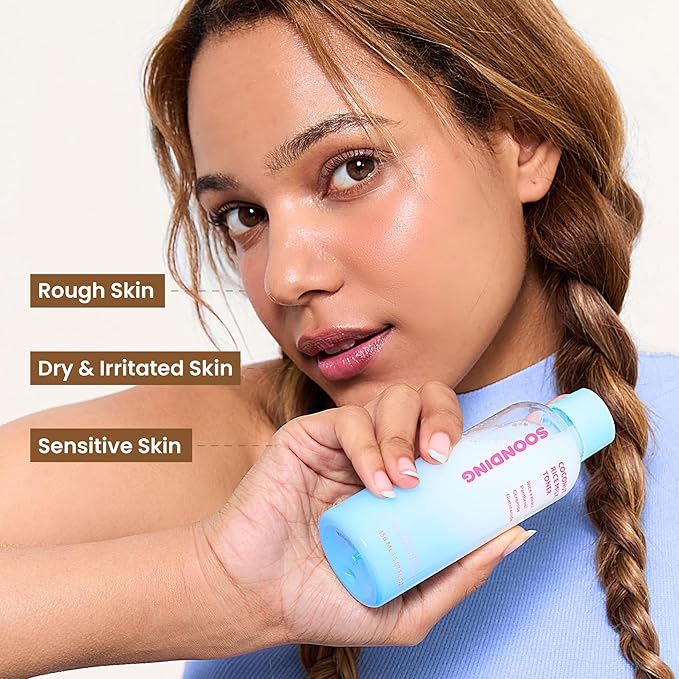 SOONDING Coconut Rice Milk Toner, Lightweight Hydration for Dry & Sensitive Skin, Ceramides & Niacinamide, Glowy Skin, Fragrance-Free Korean Skin Care, 150ml / 5.07 fl oz