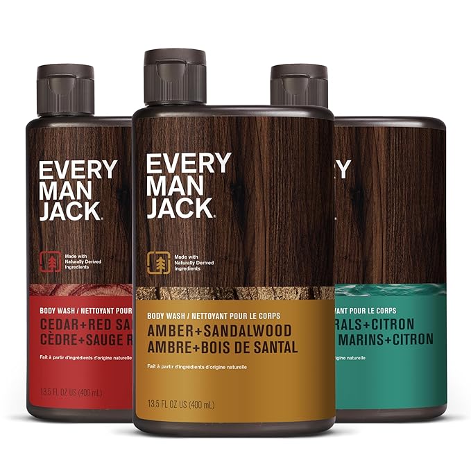 Every Man Jack Hydrating Body Wash for Men, Variety Pack, 13.5 oz (3pk)