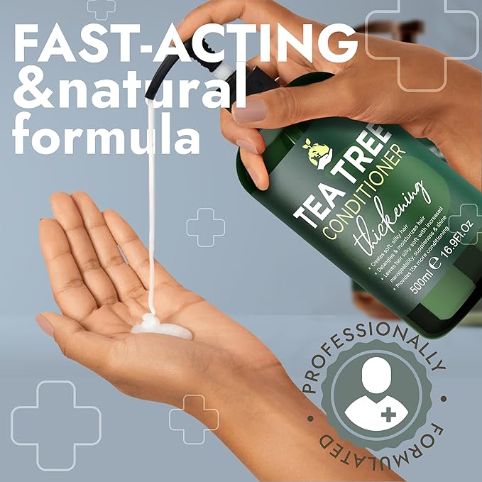 Tea Tree Shampoo & Conditioner Set, Clarifying for Hair Growth & Hair Los