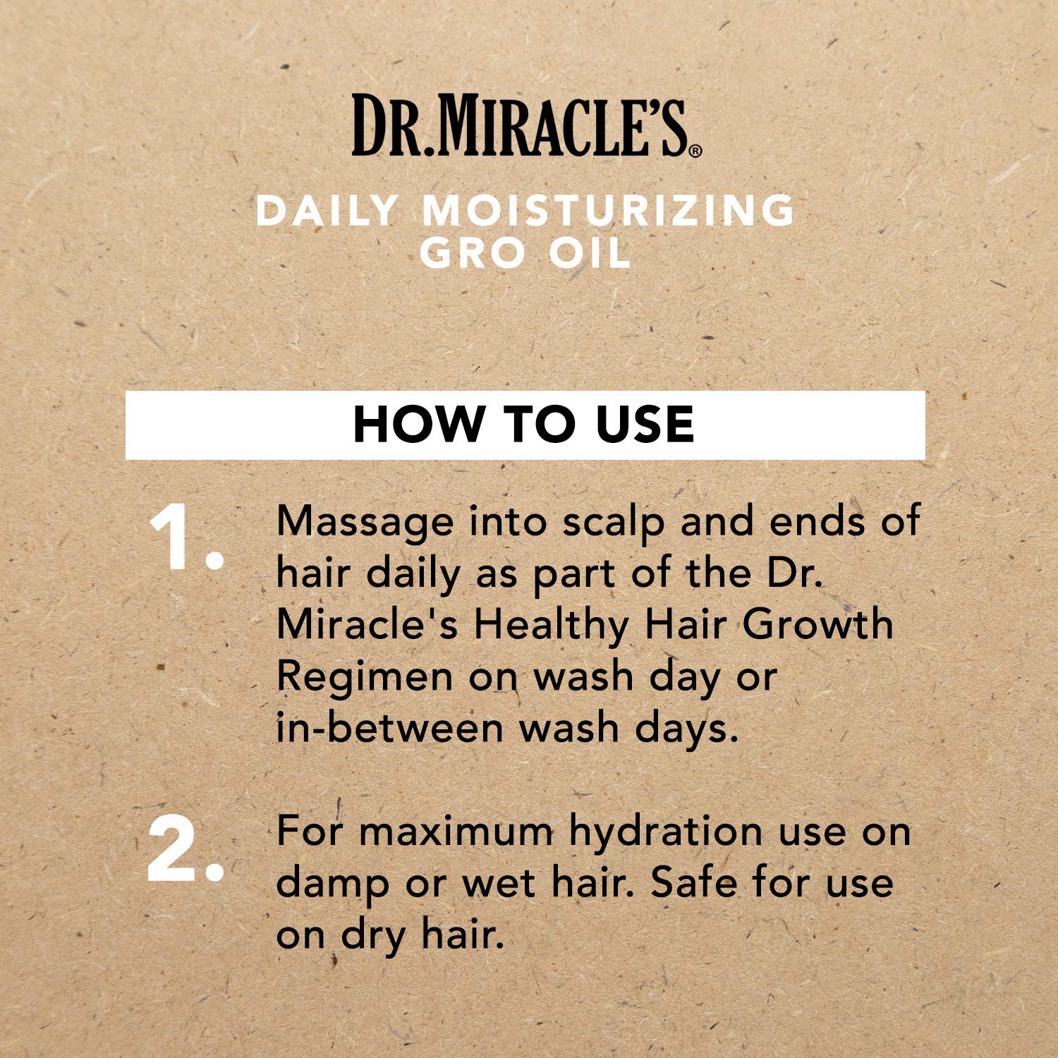 Dr, Miracle's Daily Moisturizing Gro Oil blended with Vitamins A,D,E, Avocado and Aloe Vera – Hair Growth & Scalp Treatment, Strengthens & Repairs, 4 Oz, Pack of 3