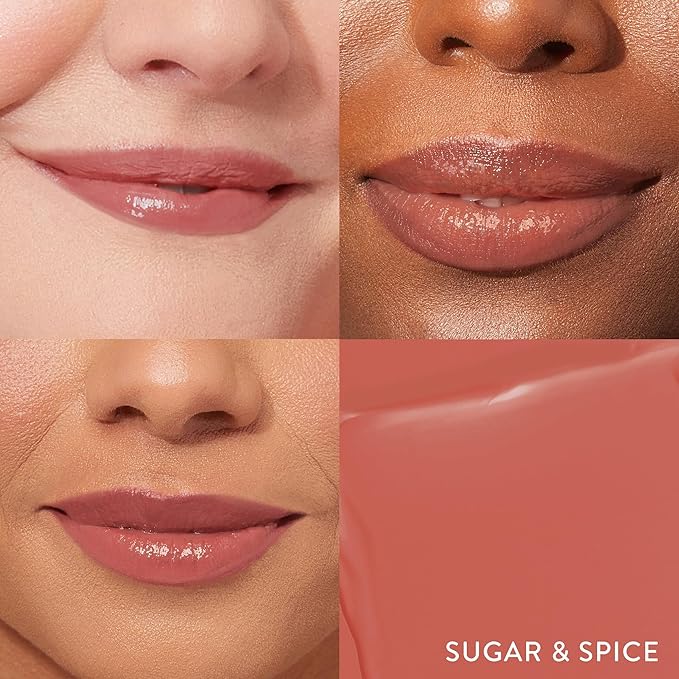 LAURA GELLER NEW YORK Jelly Balm Tinted Lip Balm – Sugar & Spice – Hydrating Lip Color with Shine Finish – Squalane & Vitamin E – Buildable Sheer to Medium Coverage – Vegan & Cruelty-Free