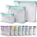 MUMI Travel Toiletry Bag Set of 3 - Clear TSA Approved, Aqua