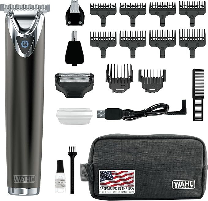 Wahl USA Stainless Steel Lithium Ion 2.0+ Slate Beard Trimmer for Men
