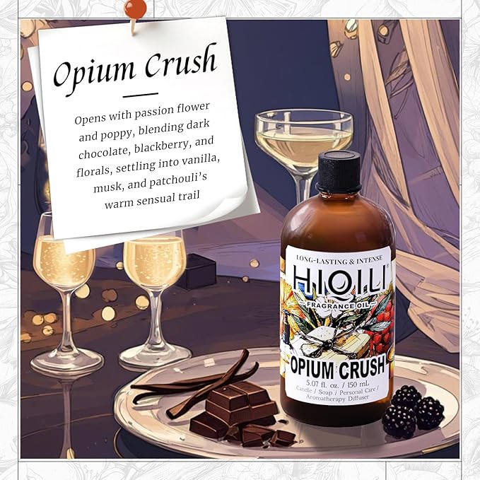 HIQILI Opium Crush Fragrance Oil for Diffuser, Aromatherapy & DIY Soap