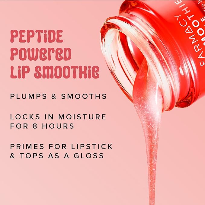 Farmacy Lip Smoothie Trio – Hydrating Peptide Lip Balms with Vitamin C in Apple, Mango & Pear Kiwi Flavors (10g Each) for Nourished, Plump Lips