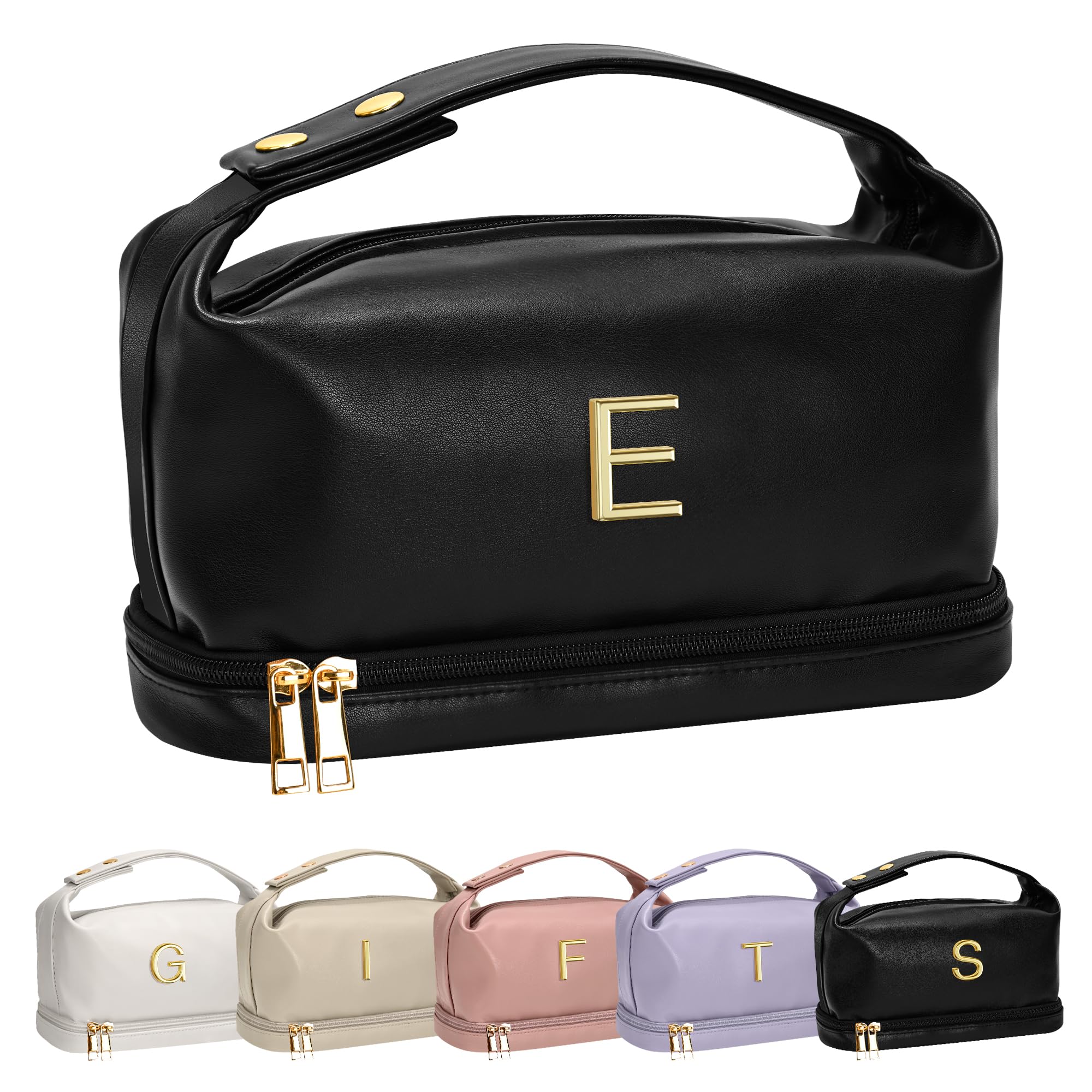 Vogewood Personalized Teen Girl Gifts, Personalized Makeup Bag with Handle