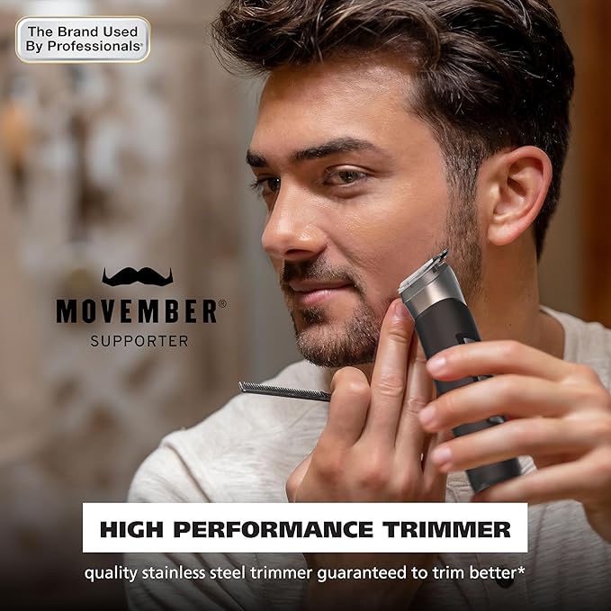 Wahl USA Pro Series Stainless Steel Cordless USB Beard Trimmer for Men