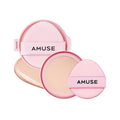 AMUSE SEOUL Dew Power Vegan Cushion Foundation Refill (01 PURE REFILL) - Semi Glow, Full Coverage, Dewy Finish, Long Lasting, Lightweight, Smooth Radiant Skin, Vegan, Korean Beauty Makeup