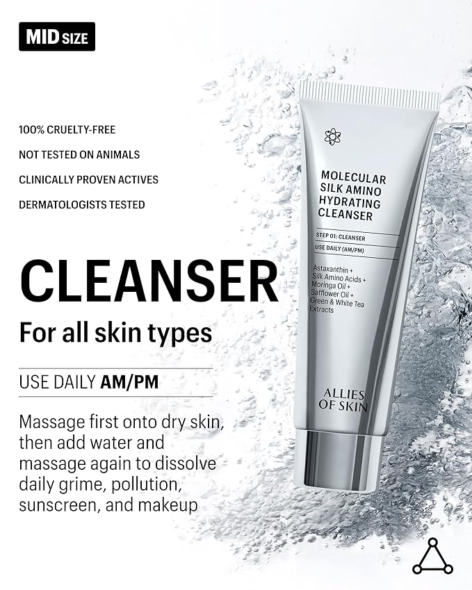 Allies of Skin Hydrating Silk Amino Face Cleanser, 0.8 Fl Oz