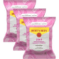 Burts Bees Micellar Rose Water Facial Towelettes, 100% Plant Based Cloth; 99% Natural Origin; Remove Makeup, Cleanse, Hydrate; No Greasy, Oily Residue; All Skin Types; 30 Ct, Pack of 3 (Pack May Vary)