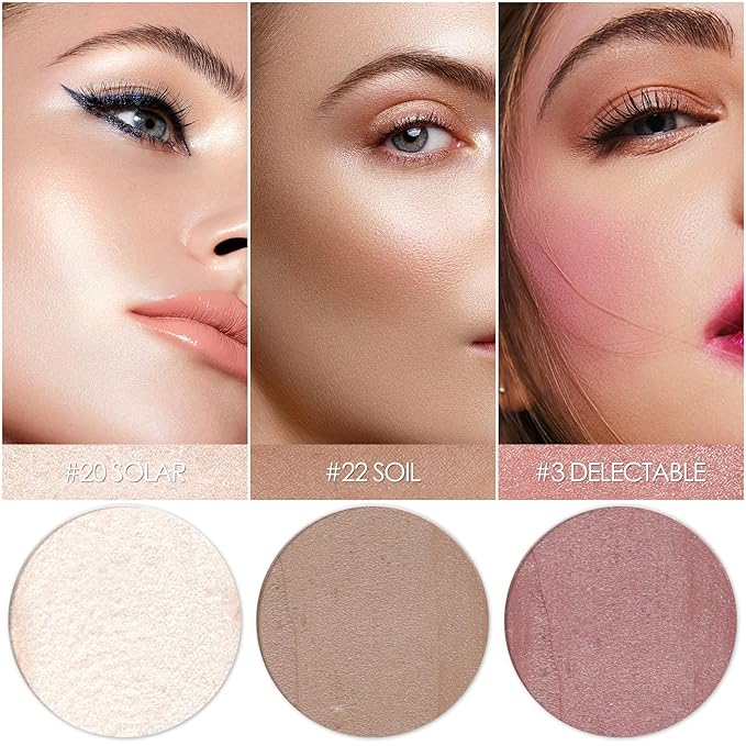 3 Pcs LIGHT-WARM Contour Stick Set,Professional Makeup Kit for All Skin