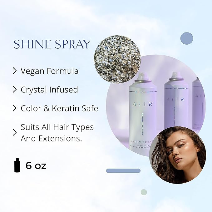 AIIR Shine Spray - Anti Frizz Humidity Shield Smoothing Gloss Spray, 6 oz
