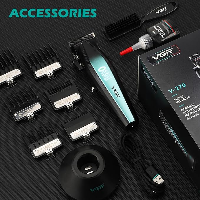VGR 270 Fresh Fade Hair Clippers for Men with 9000 RPM Motor