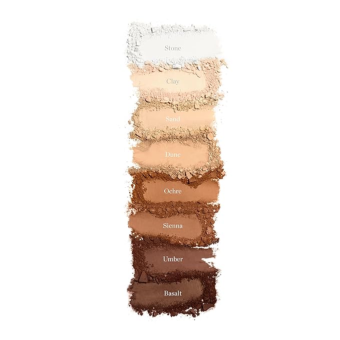 Ogee Sculpted Skin-Perfecting Makeup Setting Powder - Umber - FULL SET (Case & Refill) - Lightweight Powder Foundation Made with 70% Organic Ingredients