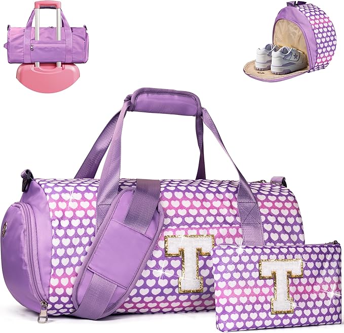 Vogewood Gifts for 8 Year Old Girl, Kids Rainbow Gradient Travel Duffle Bag