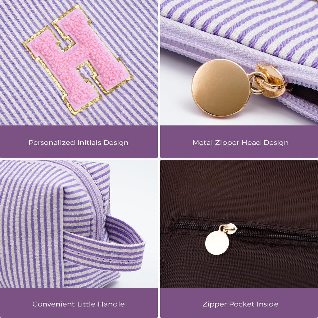 Btffitting Gifts for Teen Girls Women - Birthday Gifts for 10 11 12 13 14 15 16 17 18 Years Old Girl,Makeup Bag Cosmetic Bag,Teacher Gift Trendy Stuff Toiletry Bag - Lavender,H