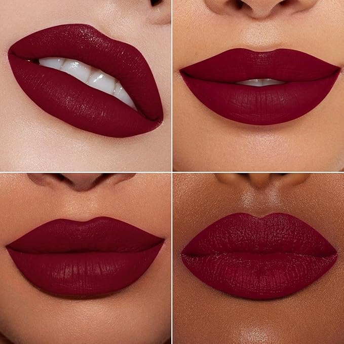 MAKI YIKA Burgundy Red Lipstick for Women Colorstay Long Lasting Lipsticks