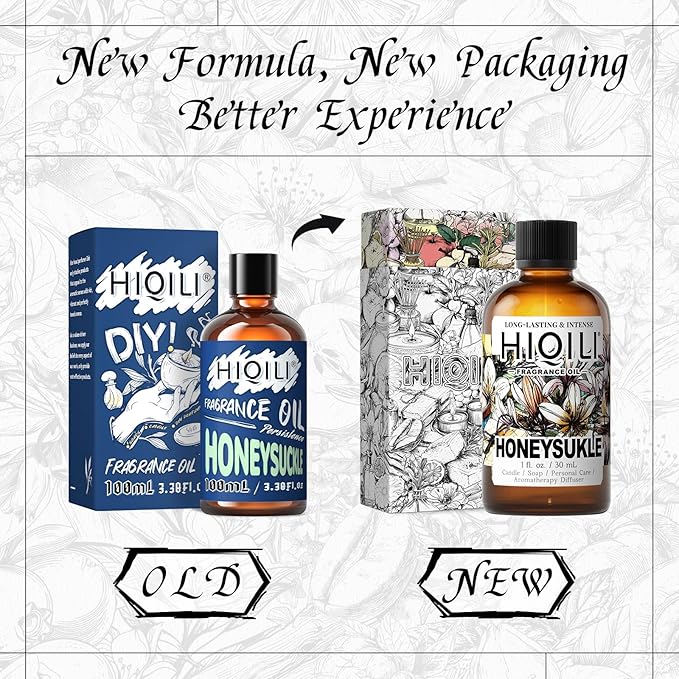 HIQILI Honeysuckle Fragrance Oil for Diffuser & DIY Candle Making - 1 Fl Oz