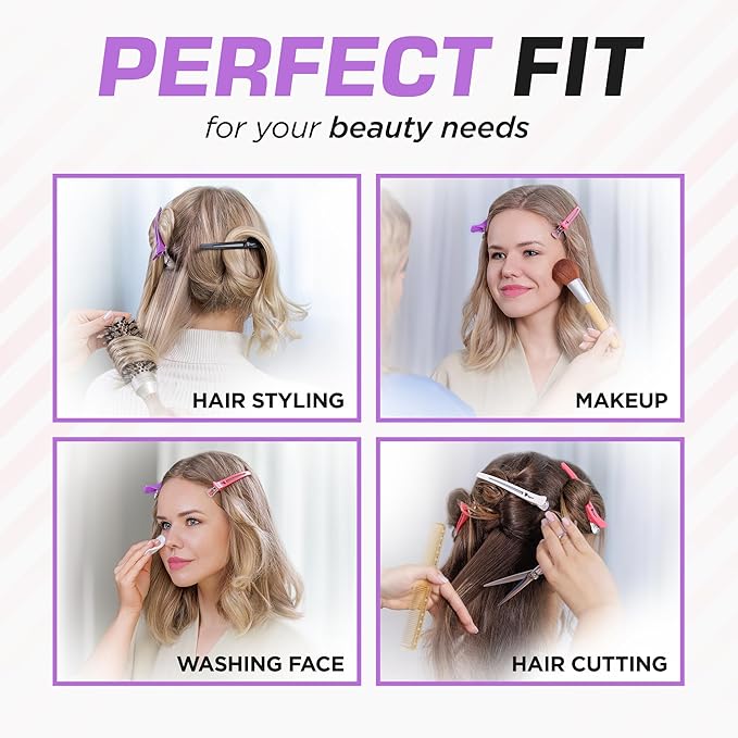 Fagaci Professional Hair Scissors & Hair Clips for Styling Sectioning Set, Hair Cutting Scissors Professional Extreme Sharp, Duckbill Hair Styling Clips, Hair Shears, Barber Scissors for Men & Women