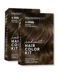 Madison Reed Radiant Hair Color Kit - 6.5NNN Medium Brown with Warm Golden Undertones (Novara Light Brown), Permanent Hair Dye for Resistant Grays, 100% Gray Coverage | PPD-Free & Ammonia-Free, 2 Pack