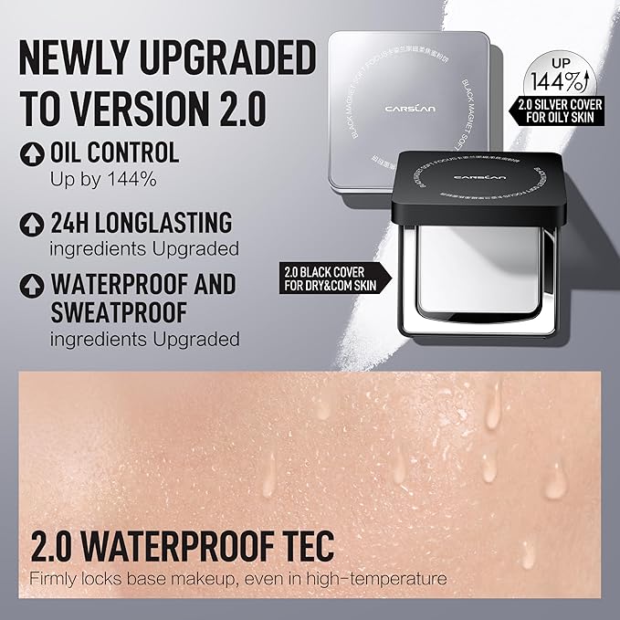 CARSLAN 2.0 Black Magnet Soft Focus Pressed Setting Powder For Oil Control