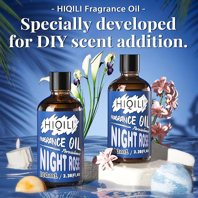 HIQILI Night Rose Fragrance Oil for Diffuser, Candle & Soap