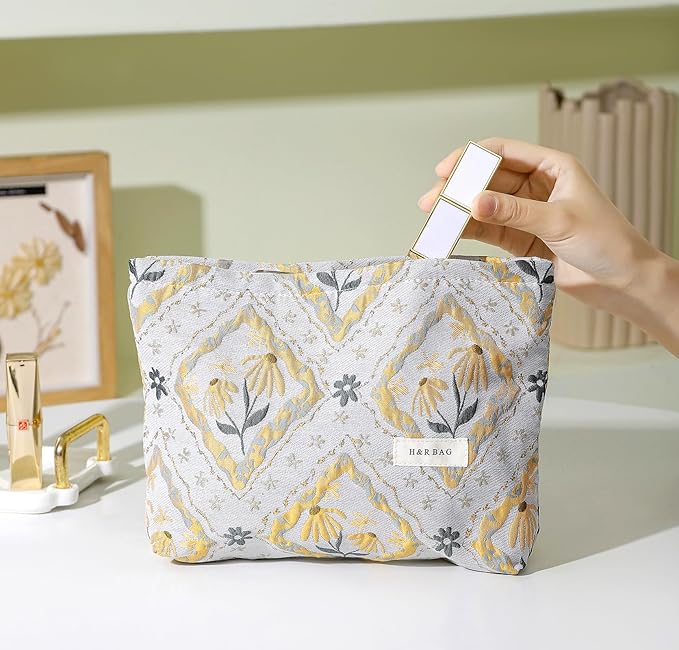getgto 2 Pcs Makeup Bags, Large Cosmetic Bag Travel Toiletry Bag