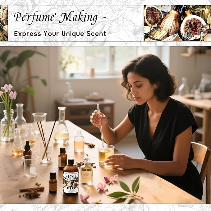 HIQILI Fig Fragrance Oil, DIY Perfume, Add to Bath & Body Products - 150ML