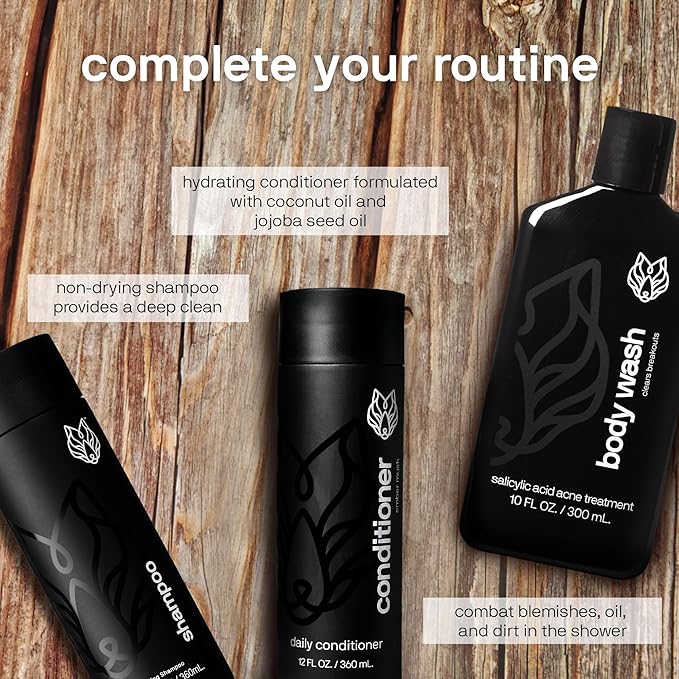 Black Wolf Moisturizing Body Wash & Charcoal Face Wash Skin Care Set