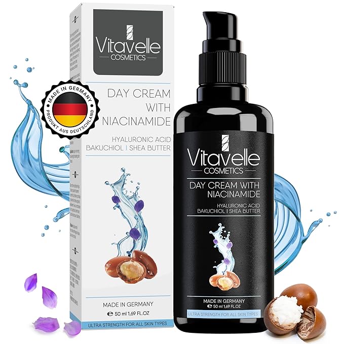 VITAVELLE Pore Refining Face Cream – Daily Hydrating Moisturizer with Vitamin B3, Plant Retinol & Shea Butter – Balancing Skin Care for Smooth, Even Complexion (1.69 Fl Oz)