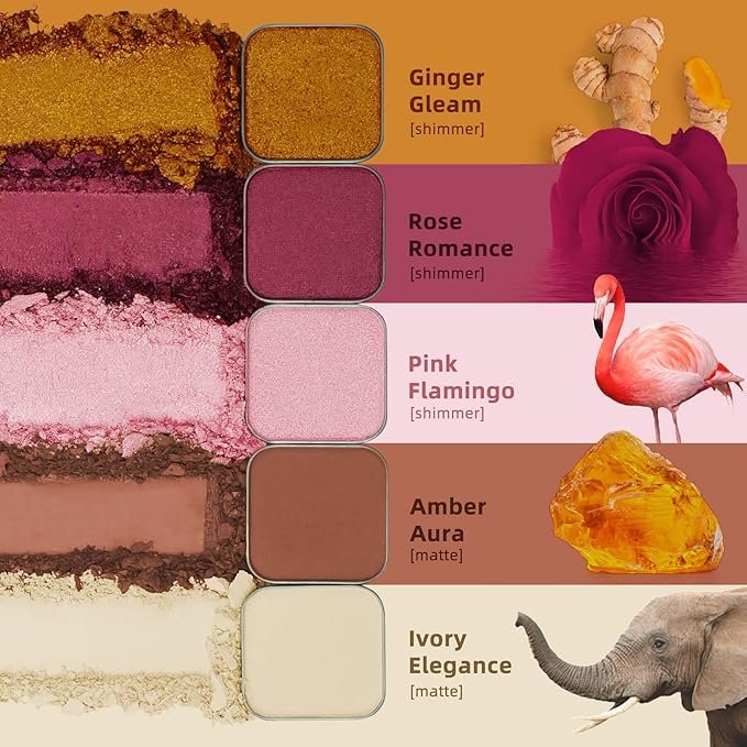 Fillwie Plum Wine (Deep Rose) Shimmer Eyeshadow Single Refill, Rose Romance