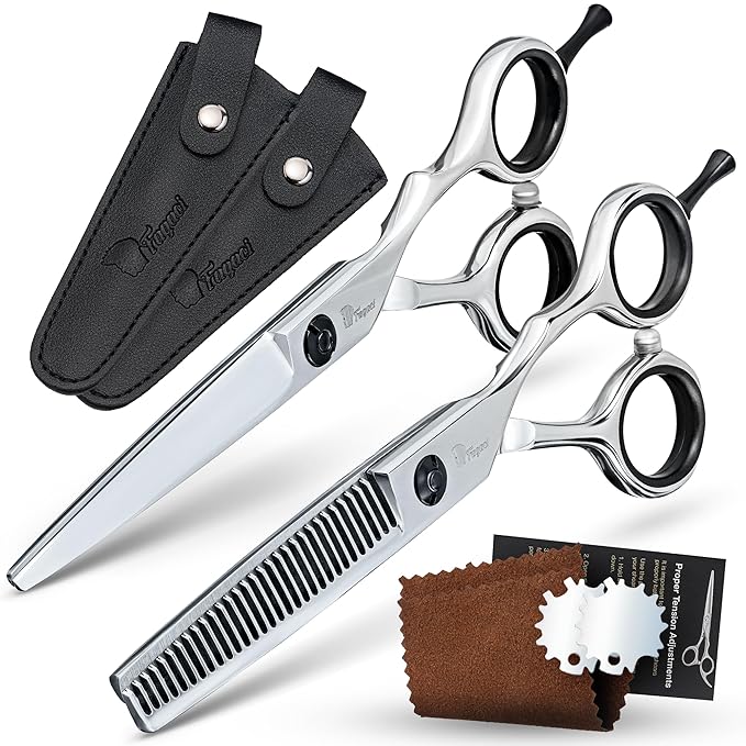 Fagaci Hair Cutting Scissors & Thinning Shears Set 6 Inch