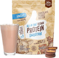 FlavCity Vegan Almond Protein Shake Powder, Chocolate Peanut Butter + Reishi & Cordyceps Mushrooms - Focus, Skin, Hair & Joint Support - All in One Smoothie for On-the Go, 20 Servings