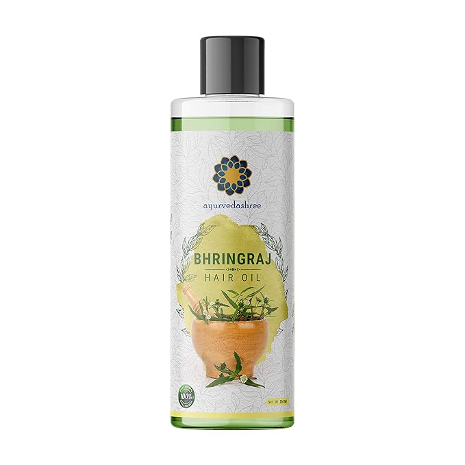AYURVEDASHREE Hair Oil 6.76 fl oz., with Bhringraj, Amla Extract, Kalonji, Seasme, Avacado, Walnut, Thyme, Jajoba, Grape Seed & Coconut Oil 200 ml