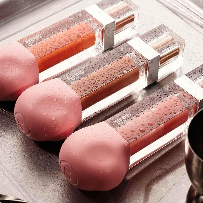 SARELLY, Lip Gloss + Shimmer, Lychee Mojito & Dazzling Flakes, Makeup, Vegan Lip Shine, Sarelly Creative Lab