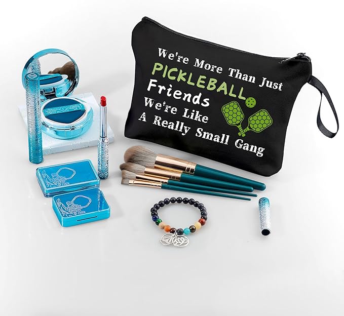 ARIOSEY Pickleball Gifts for Women, Travel Makeup Cosmetic Bag