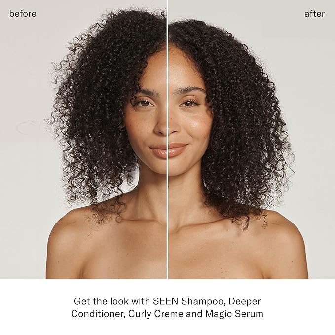 SEEN Curly Creme, Scented - Non-Comedogenic Curl Defining Styling Hair Cream - Dermatologist-Developed - Anti-Frizz- Heat Protectant - Safe for Sensitive Skin
