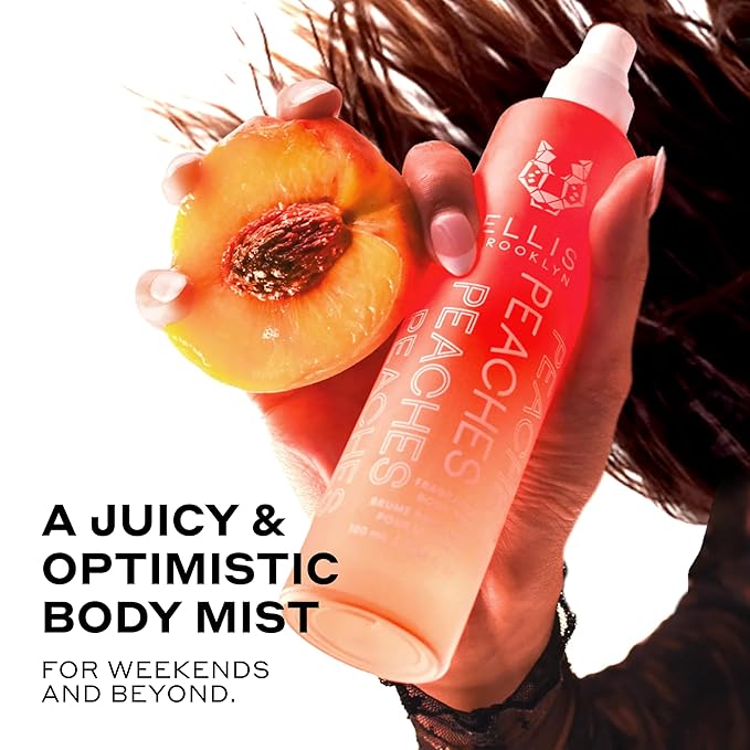 Ellis Brooklyn PEACHES Fragrance Mist for Women, 100ml / 3.38 fl oz