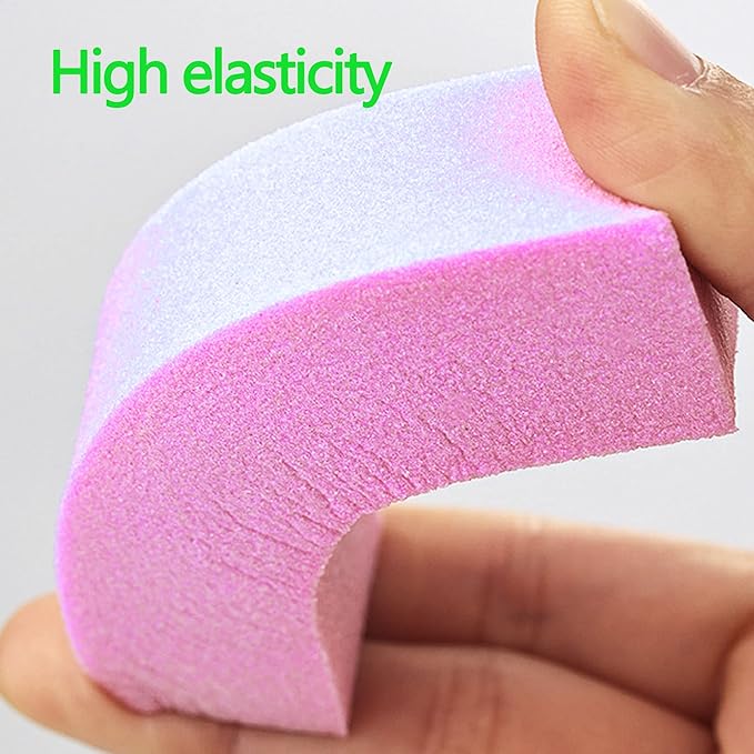 20pcs Nail Buffer Blocks 4Sides,120Grit Pedicure Manicure Buffer Kits Pink