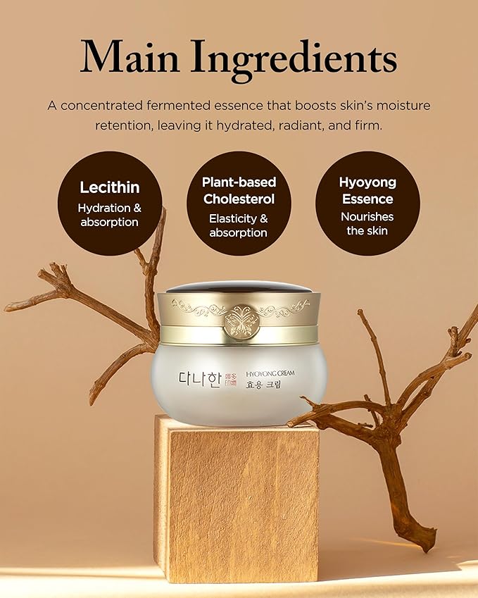 Danahan Hyoyong Velvet Antler Face Cream, Royal Jelly, Dry Skin, 1.7oz