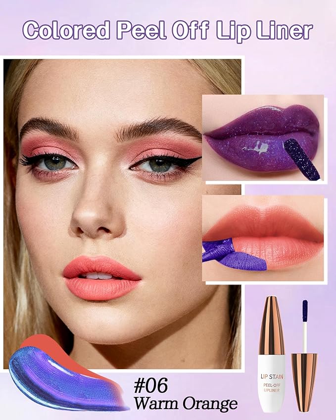 Lip Stain Peel Off, Tattoo Lip Gloss Color Peel Off Lips Tint Stain