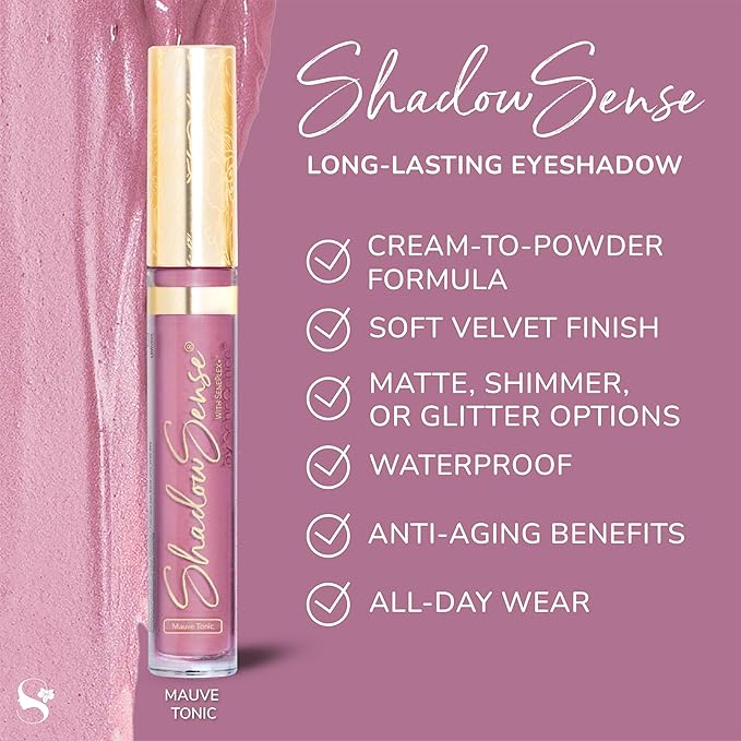 SeneGence ShadowSense EyeShadow, Mauve Tonic, 0.14 Oz, Matte Cream to Powder Eyeshadow, Long-Lasting, Anti-Aging, Waterproof, Smudge-Proof Formula for Flawless All-Day Wear