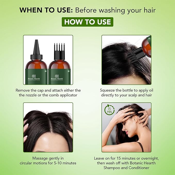 Botanic Hearth 100% Pure Tea Tree Hair Oil For Hair Growth - 4 Fl oz