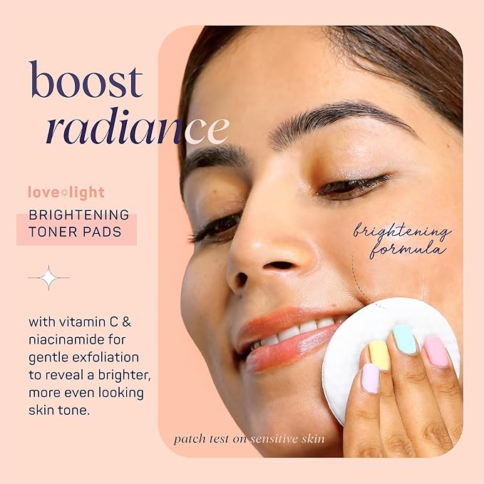 SpaLife Brightening Korean Toner Pads | For Uneven Skin Tone, Dark Spots & Discoloration, Clogged Pores, Dullness with Vitamin C, Niacinamide | Pre-Soaked Pads | 60 Count
