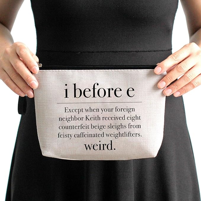 Teacher Makeup Bag Teacher Gifts for Women Funny Grammar English Teachers