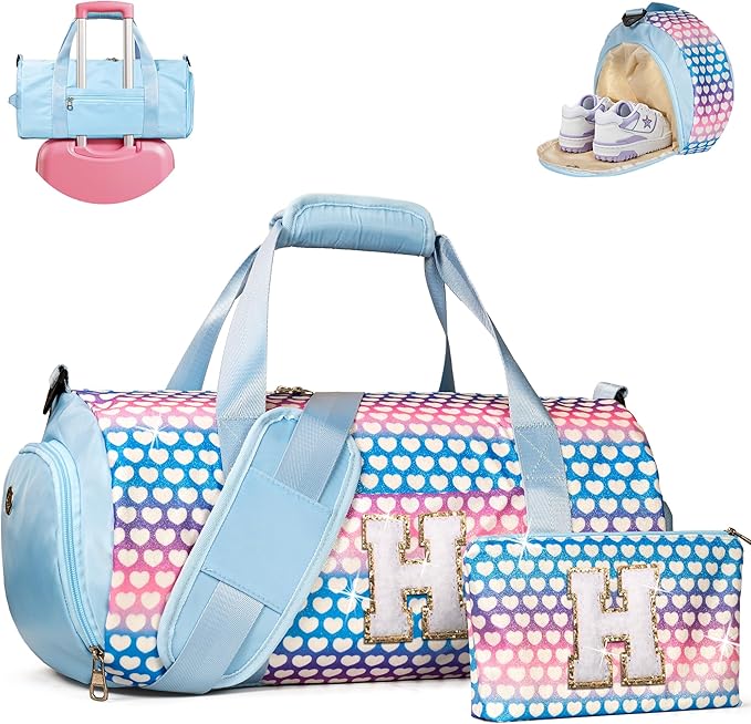 Vogewood Personalized Birthday Gift for 7 Year Old Girl, Travel Duffle Bag