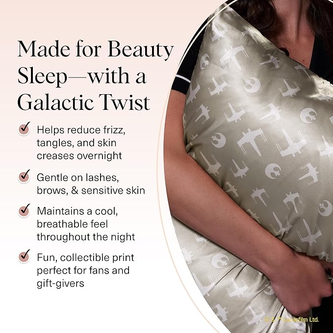 Kitsch x Star Wars Rebel Alliance Satin Pillowcase, Size 19x36