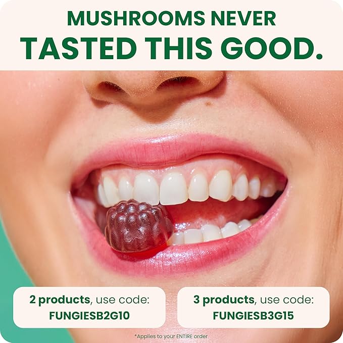 Fungies Multi Mushroom Gummies | 60 Count | Complex Adult Supplement