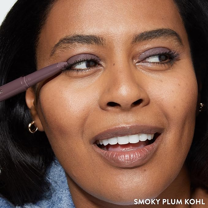 LAURA GELLER NEW YORK Kajal Longwear Kohl Eyeliner Pencil – Smoky Plum – Smooth, Blendable Application, Long-Wearing, Non-Creasing – Infused with Caffeine & Vitamin E – Built-In Sharpener